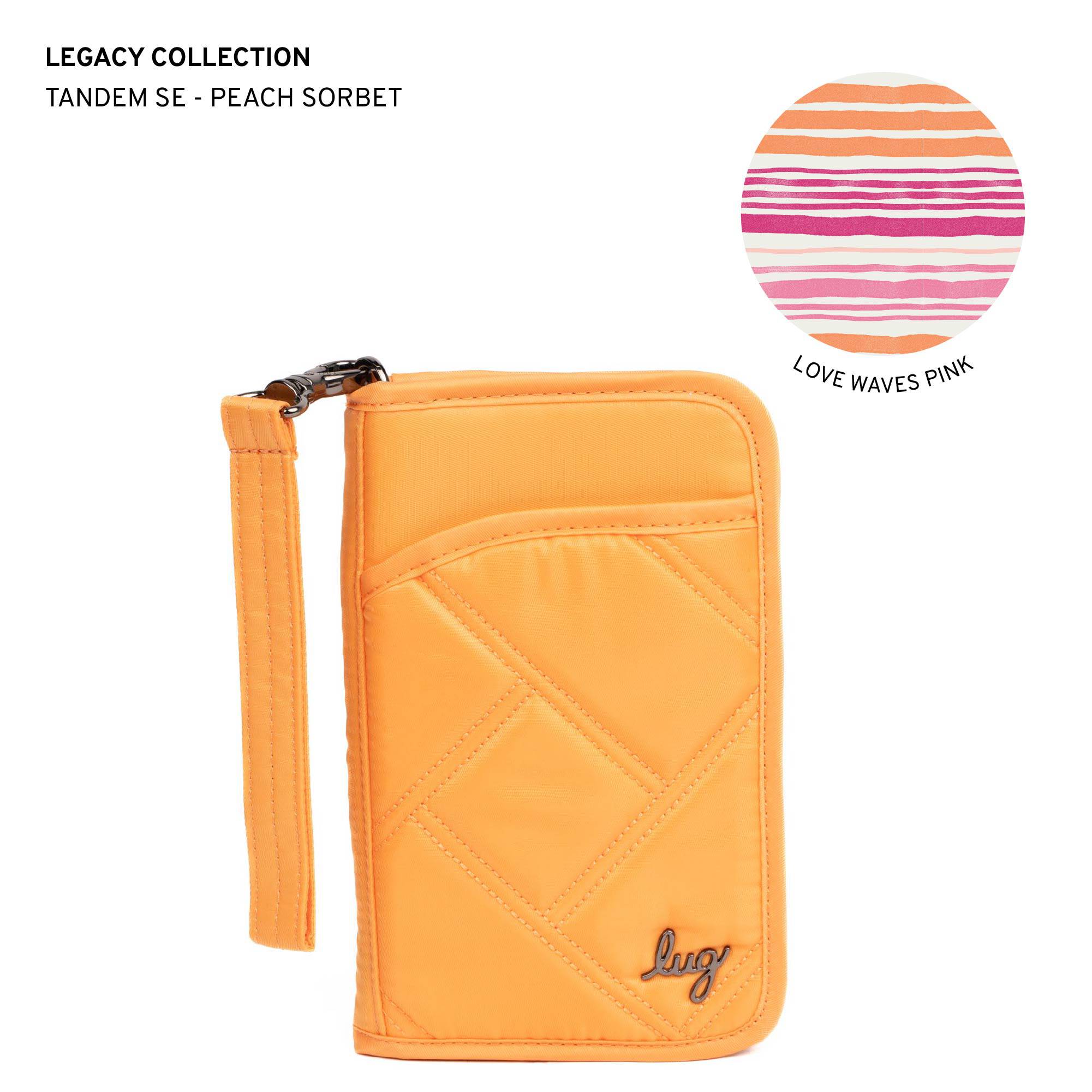 Legacy Collection Tandem SE RFID Wallet - PEACH SORBET - 24243_LegacyTandemSE_PeachSorbet_Angle_01